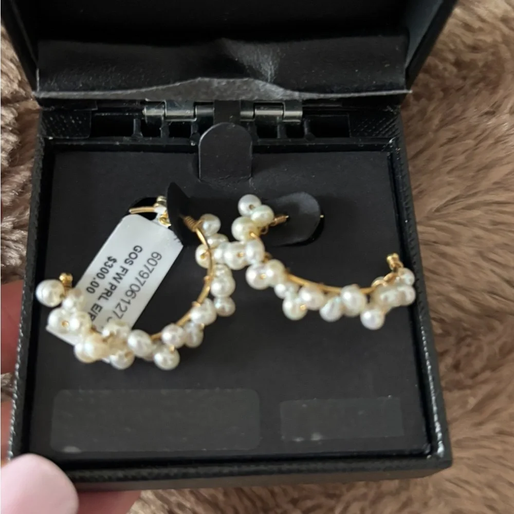 Macys Bridge Cultured Pearl Earrings NWT